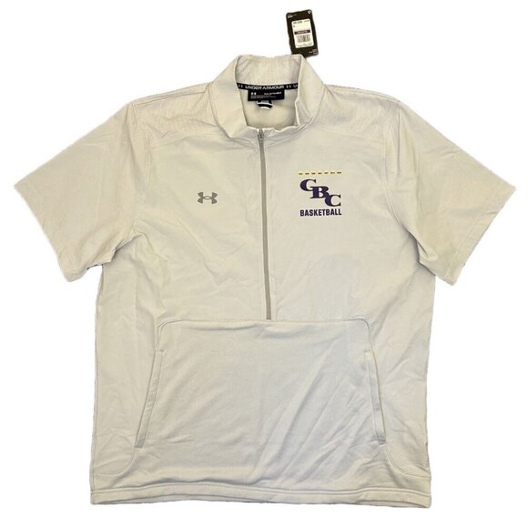 Under Armour Men's GBC Basketball Top Jacket Size 2XL Gray Short Sleeves NWT $60 - Picture 1 of 16